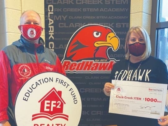 Principal Joey Moss and Keith Ingram