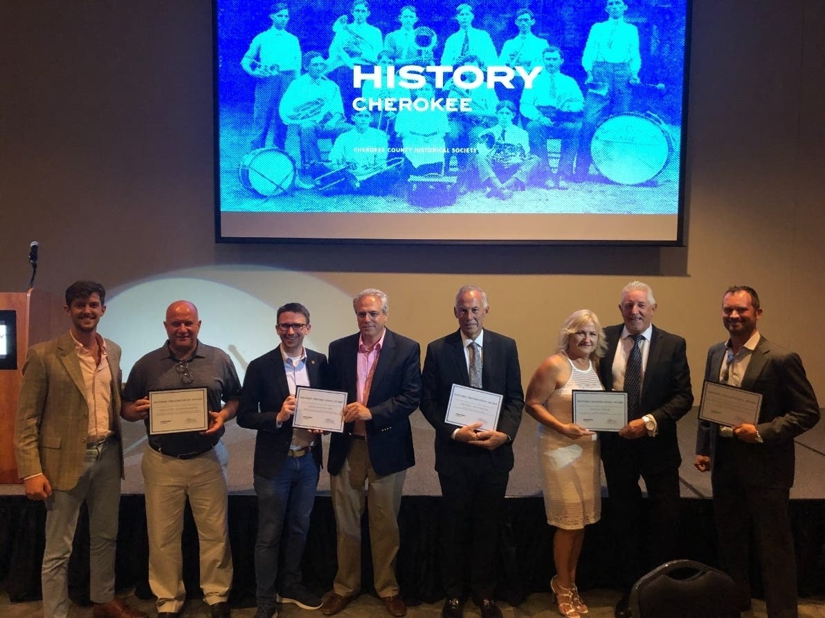 Six historic property owners in Cherokee County were recognized for their work at the Historic Preservation Awards Banquet.