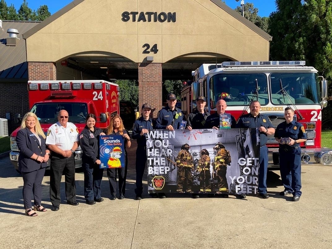 Cherokee County was one of four fire departments in the state that received a "Fire Prevention Week In A Box" value pack for winning the contest.