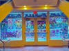 Enowitz’s mural makes use of The Palace Theatre’s windows as a canvas.