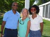 Nate Paul; Melissa Melvin, Golf Classic Committee member and daughter of 2021 posthumous honoree Bill Melvin; and Dr. Janna Andrews at the 17th Phelps Golf Classic held recently at Sleepy Hollow Country Club in Sleepy Hollow, N.Y.