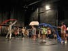 Children in the “Global Arts” program at The Palace Theatre learn about various elements of Chinese opera, including ribbons.