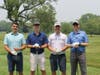 Foursome from Hole-in-One Contest Sponsor Pepe Cadillac. From left: James Macagna, Joseph Pepe, Jr., Chad Harris and Robert Schneider