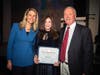 (L-R): Stamford Mayor Caroline Simmons; 2024 Arts Ovation Award recipient Jodi Gutierrez, Vice President of Property Management at George Comfort & Sons; and Michael Moran, President & CEO of The Palace Theatre, at the nonprofit’s 12th Annual Gala.