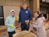 Michael Clifford of Bricklayers Local 1 (center) with Kyle Burns, 16, a junior at Monroe Woodbury High School, & his mother, Christine of Chester, N.Y., who attended the 24th Annual Hudson Valley Construction Career Day “Parents Night” 