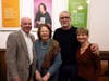 Katherine Tardio (second from left) surrounded by her family at the April 30th opening celebration of “The Wisdom Gallery” art exhibit. Tardio is featured in the exhibit, a tribute to Rye’s older residents, sponsored by The Osborn.

