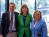 Sarah Lawrence College President Cristle Collins Judd (center) with Jason Chapin, Westchester County Association Director of Workforce Development and Bridget Gibbons, Westchester County Director of Economic Development