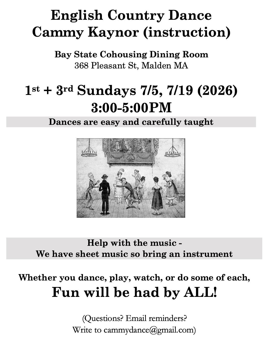 English Country Dancing
