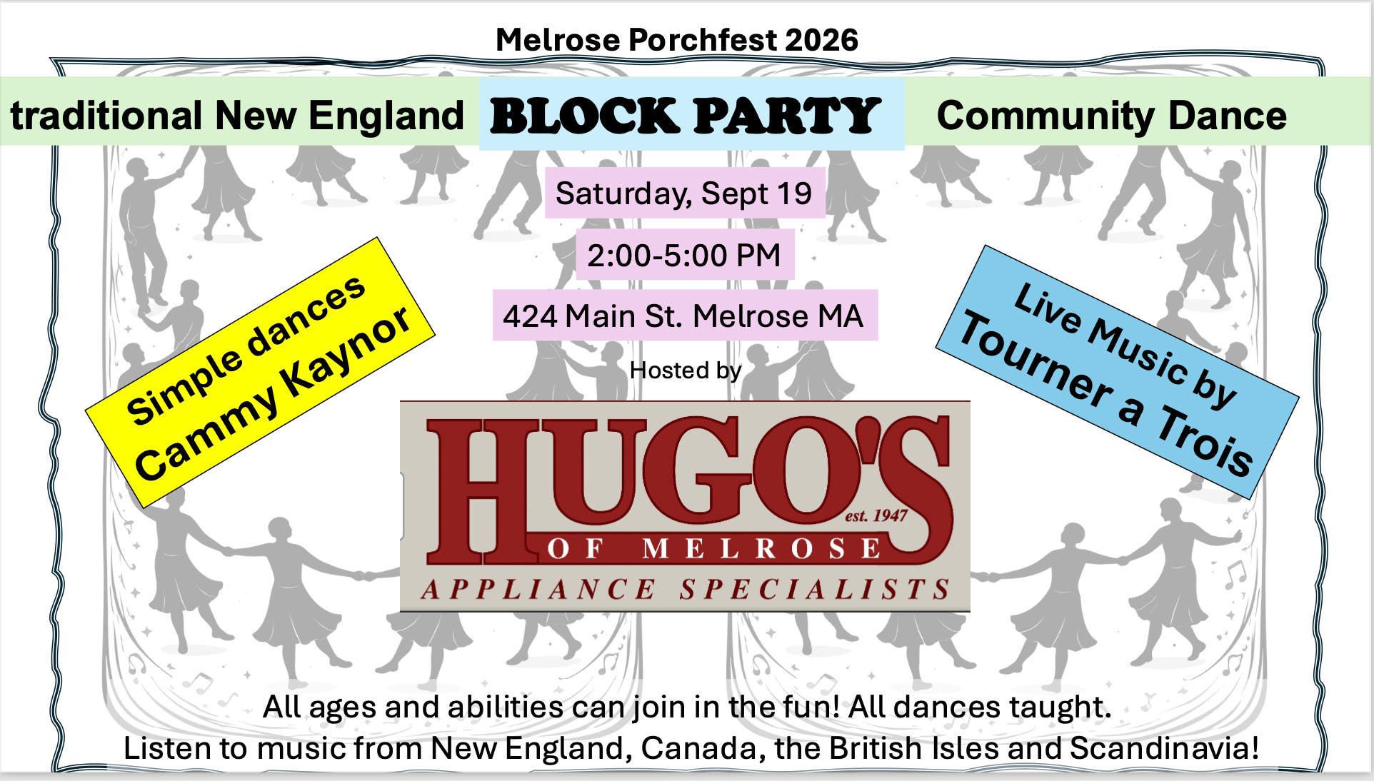 Melrose Porchfest: Block Party Dance in downtown Melrose!