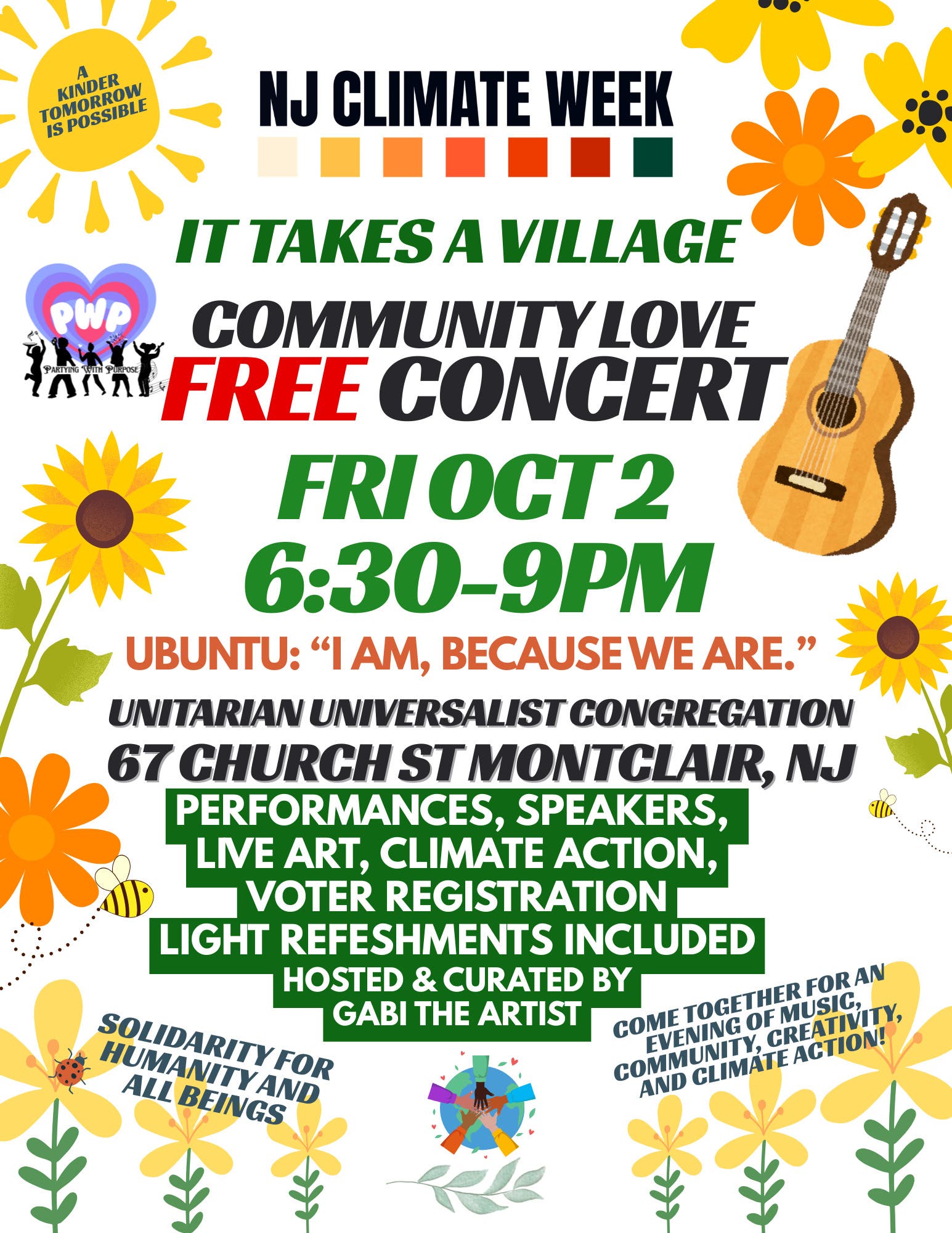 NJ Climate Week - It Takes a Village Community Love Free Concert