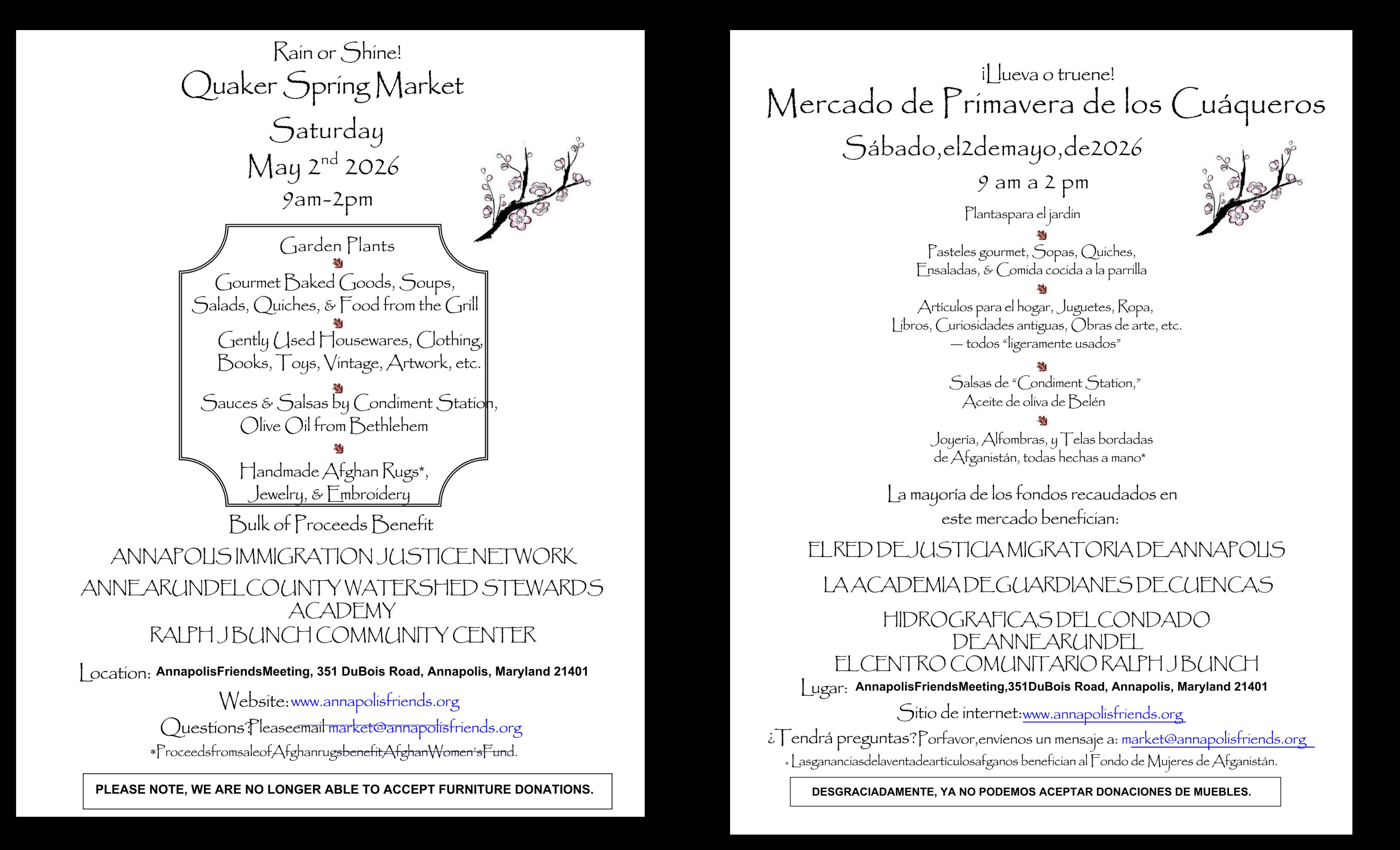 Quaker Spring Market Is Saturday! Find Your Next Treasure.