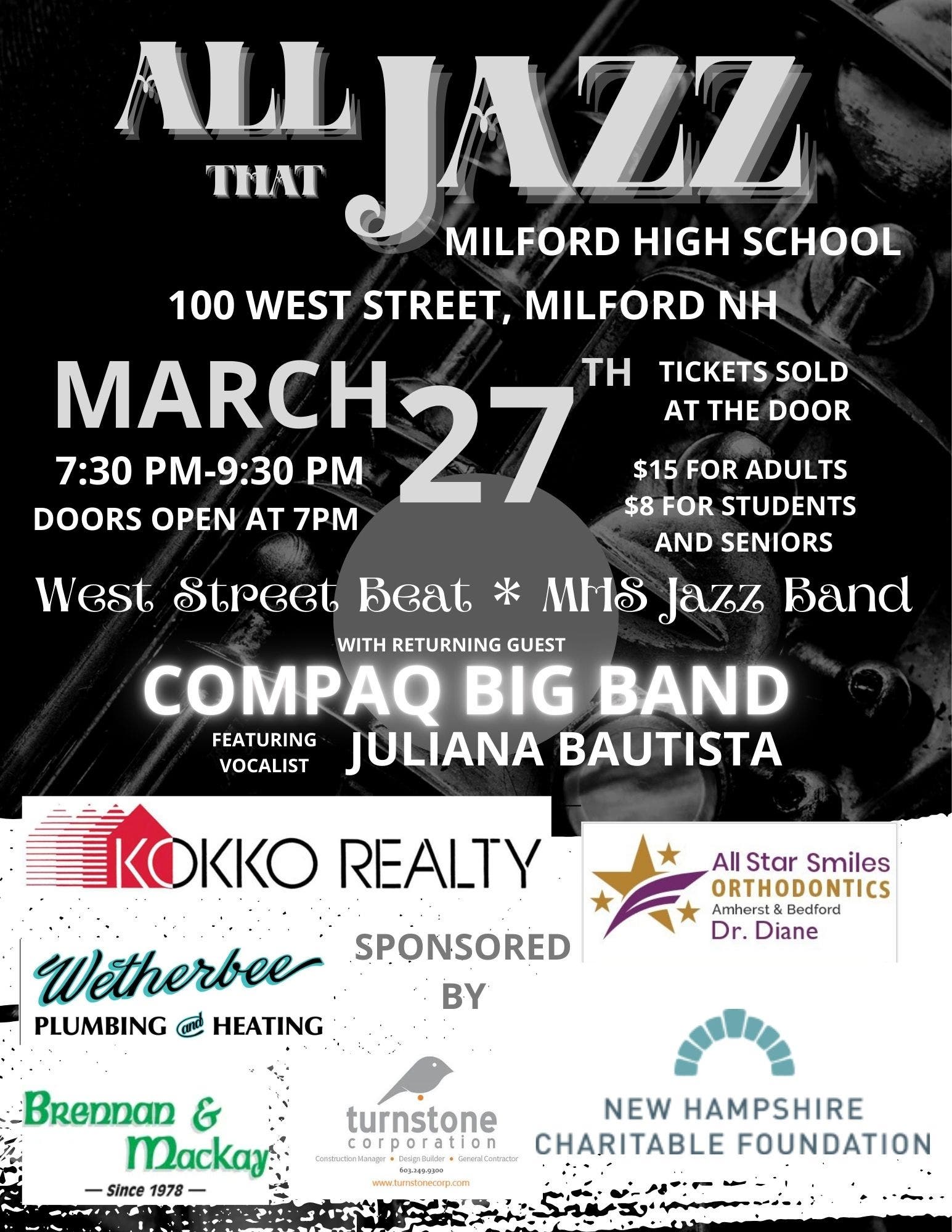 19-Piece Compaq Big Band w/ Vocalist Juliana Bautista at Milford High School's 'All That Jazz'