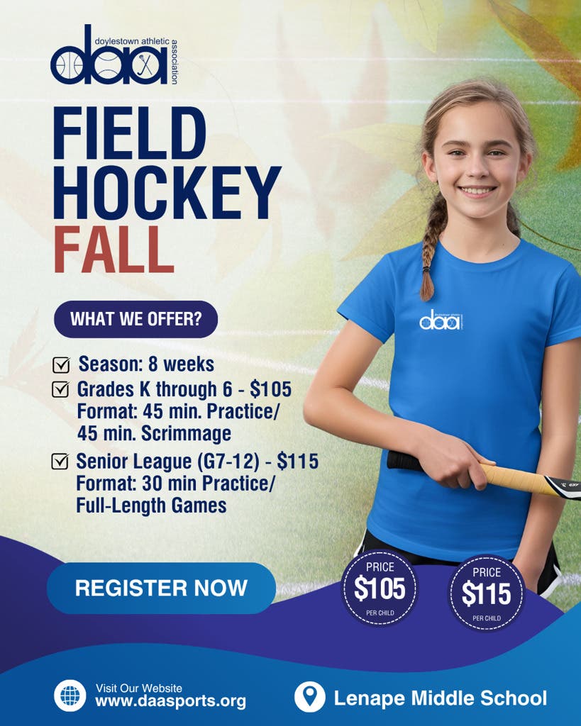 Registration is still OPEN for DAA Fall Field Hockey!