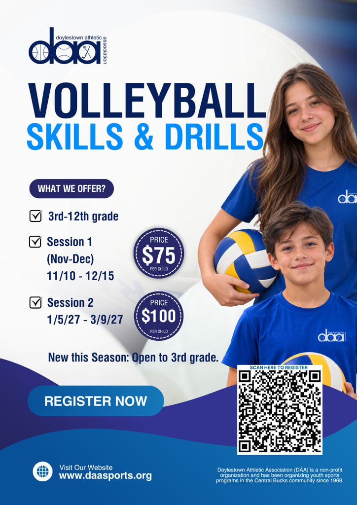 Volleyball Skills & Drills is back at DAA!