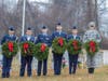 Harford Composite Squadron Cadets pose with wreaths to REMEMBER our fallen U.S. veterans, HONOR those who serve, and TEACH your children the value of freedom.