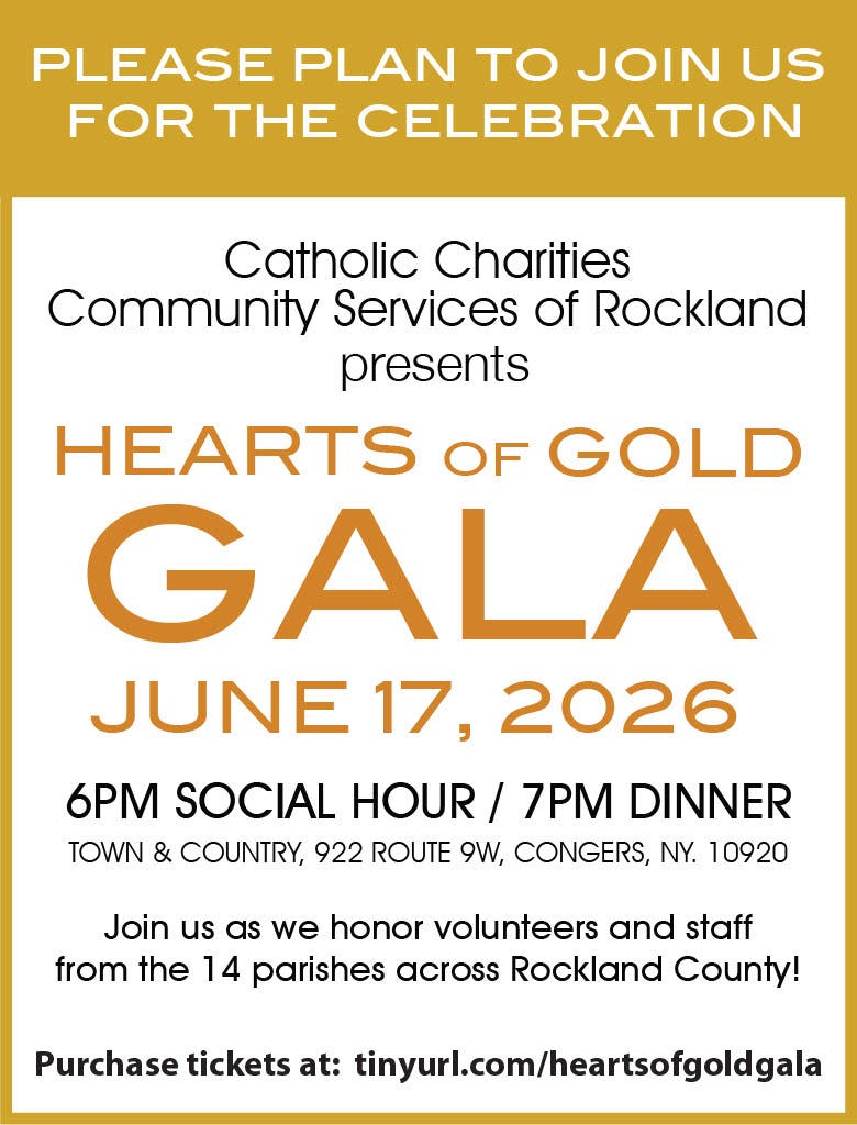 Catholic Charities Community Services of Rockland to Host “Hearts of Gold”