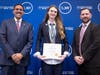 Left to right: John B. King Jr., SUNY Chancellor; Ariel Murtagh, recipient of the SUNY Chancellor's Award for Student Excellence; and Ian Wolf, Chief of Staff, Rockland Community College.