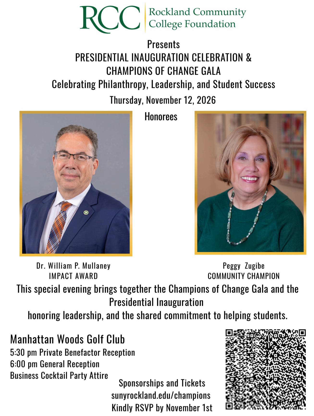 Rockland Community College Foundation’s Champions of Change Celebration