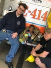 Officially getting to meet the Abingdon Fire Company, the crew who transported mommy and Asher that cold night!!
