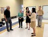 Everyone accompanied Councilmember Balcombe to visit the activity hall on the first floor of the center.

