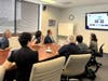 Everyone gathered in the conference room for discussions.