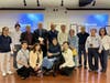 CCACC staff took a group photo with Montgomery County Executive Marc Elrich (fourth from the left in the back row) at CCACC Art Gallery.