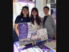 Ms. Kate Lu, Director of CCACC Health Center (left), Ms. Shiyu Huang, Outpatient Coordinator of CCACC Health Center (middle) and Ms. Li-Fang C. Liu, Deputy Executive Director of CCACC (right) posed for a photo at the CCACC booth.
