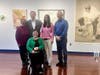 Front row: Rita S. Lewi (Director of CCACC Art Gallery). Back row (from left to right): Montgomery County Councilmembers Marilyn Balcombe and Andrew Friedson, artist Pearl Shen, and Chih-Hsiang Li (Director of CCACC Sports).