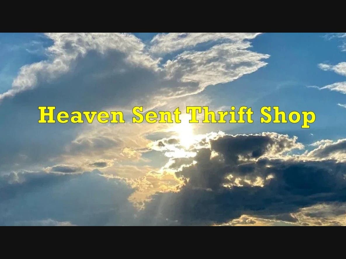 From September through June, The Heaven Sent Thrift Shop is open Thursday and Friday 9:30 to 1:00 and Saturday 9 to 12. Don't forget to come to our Community Breakfast on the first and third Saturdays of every month from 8:30 am to 10:00 am.