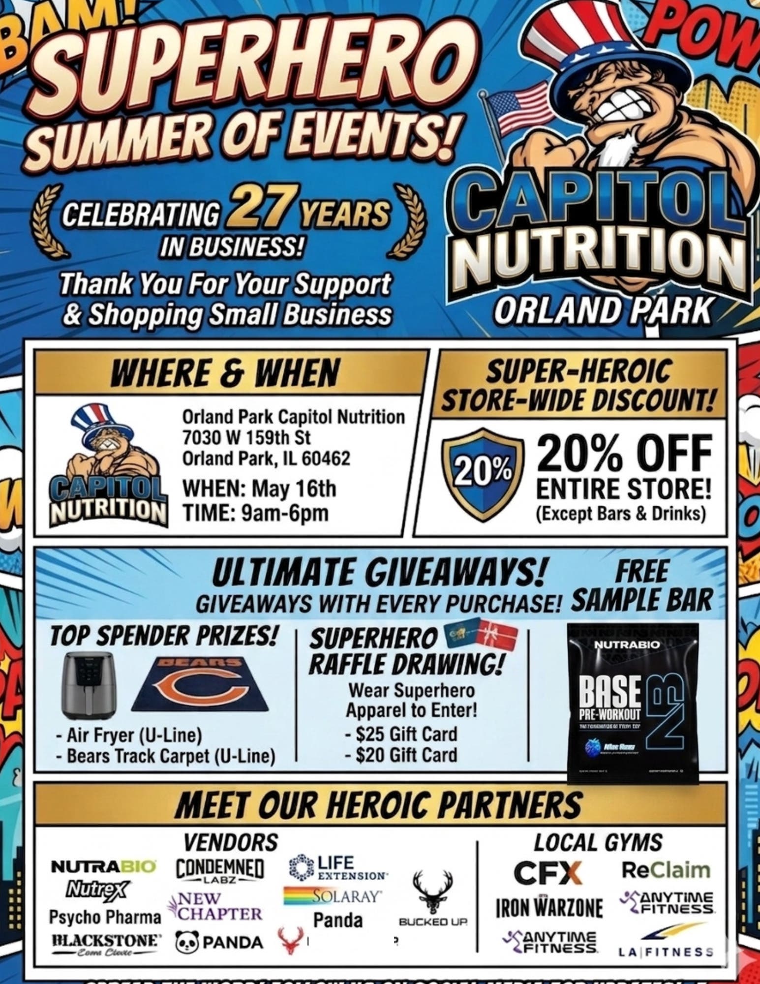 20% OFF Supplement Sale | Superhero Summer of Events