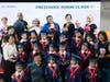 Rita Lewi, Executive Director of CCACC (front row, second from the left), Avery Wan, Principal of CCACC Academy (front row, sixth from the left), along with the teachers of CCACC Academy and the kindergarten graduates, happily pose for a group photo.