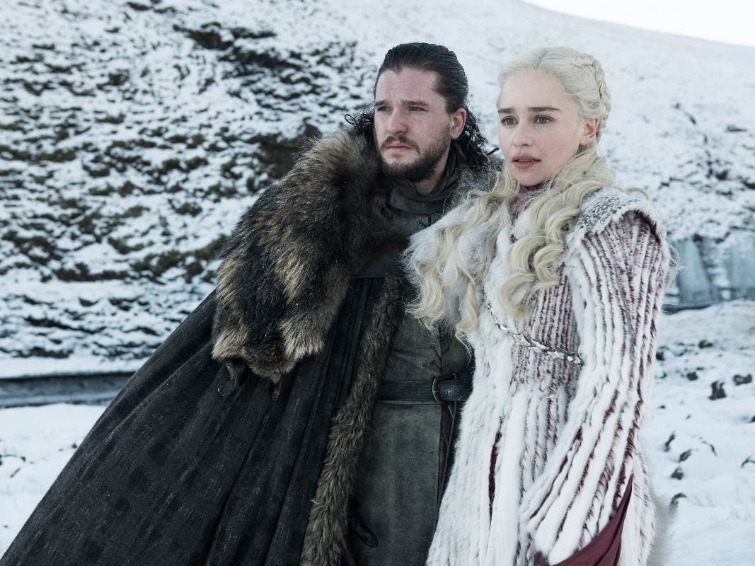John Snow and Daenerys in Game of Thrones