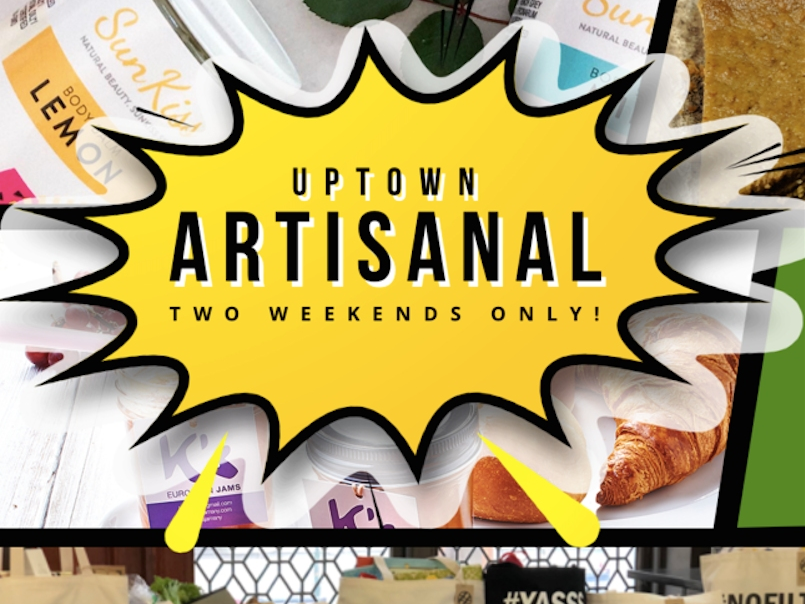 A poster for the Uptown Artisanal Pop-Up market.