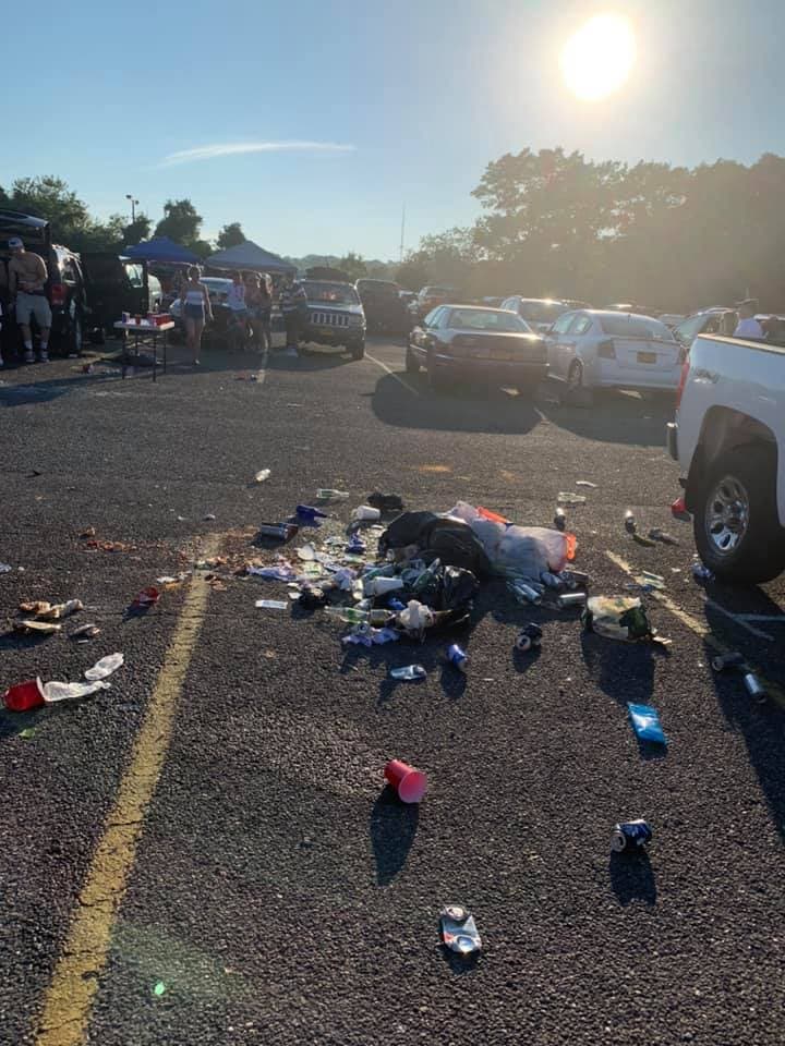 Trash left in the parking lot of "The Fest"