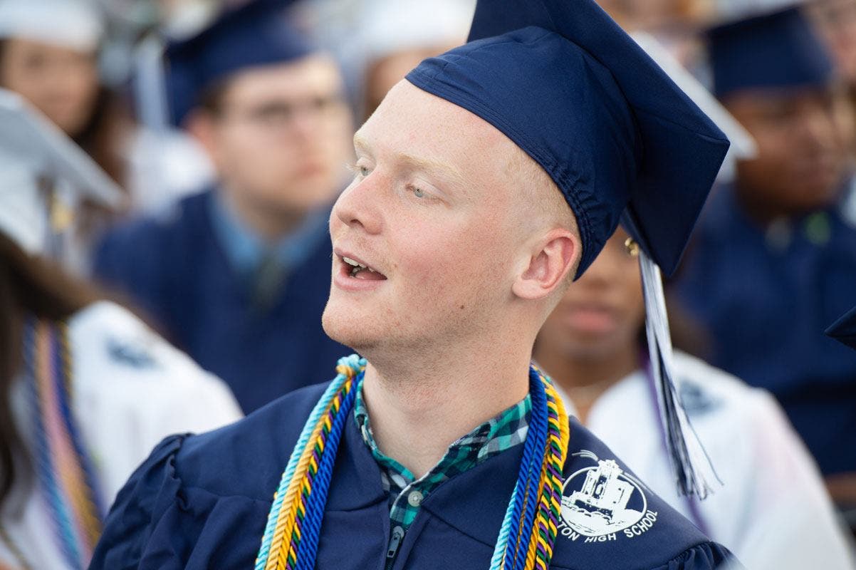 Henry Cartwright at graduation.