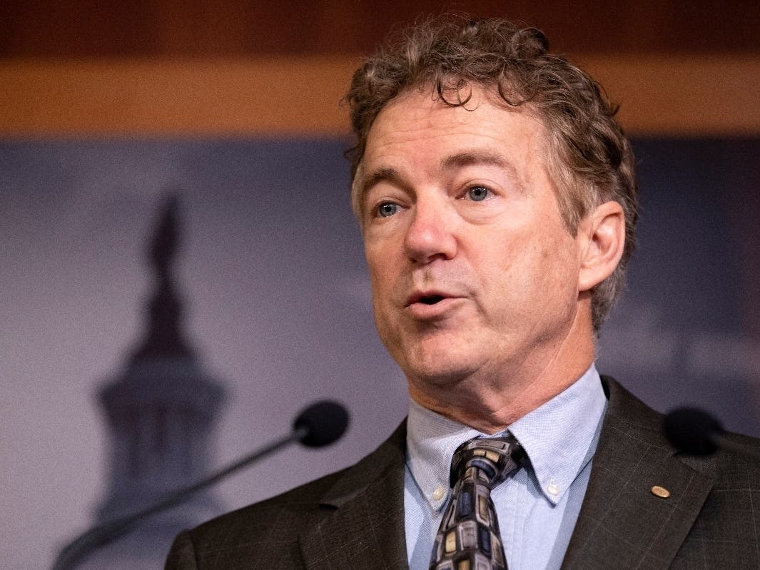 Sen. Rand Paul, R-Ky., speaks during a news conference on Capitol Hill in Washington, Thursday, Jan. 30, 2020,