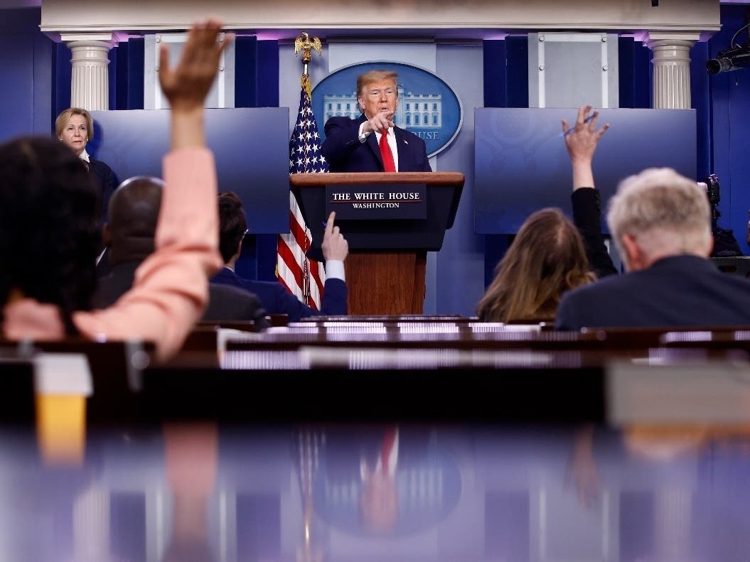 Virus Outbreak Trump Download Comp  Tag as... Cancel Apply Back to search results51of1,417 results VIRUS OUTBREAK TRUMP Overview Download now   President Donald Trump speaks during a coronavirus task force briefing at the White House.