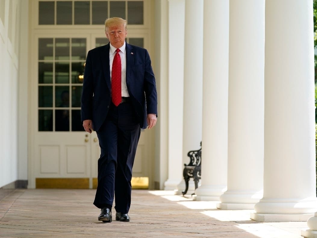 President Donald Trump arrives to speaks at an event on police reform, in the Rose Garden of the White House, in Washington.