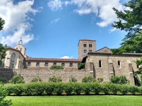 An image of the Cloisters located in Upper Manhattan's Fort Tryon Park. 