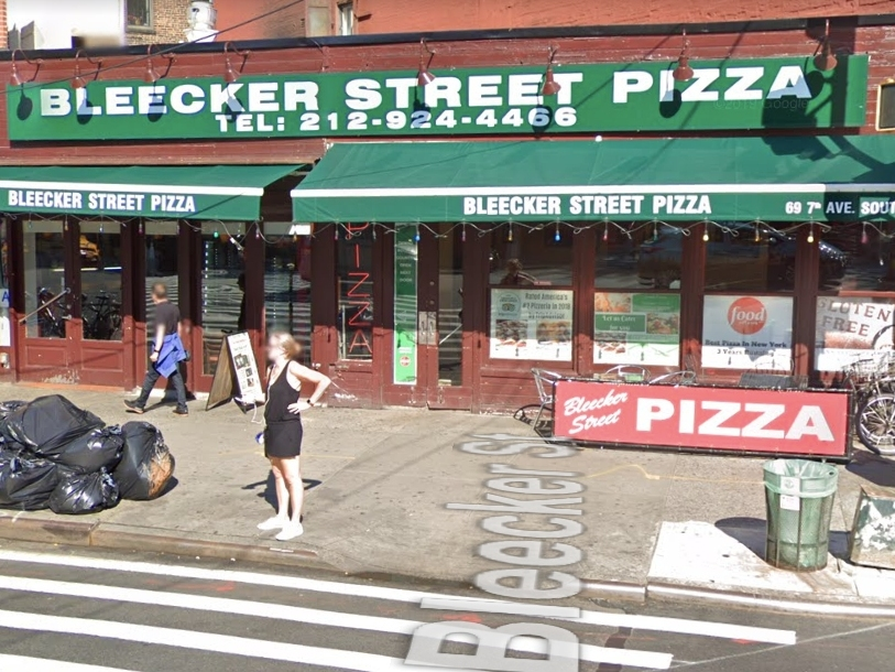 An image of Bleeker Street Pizza in Greenwich Village.