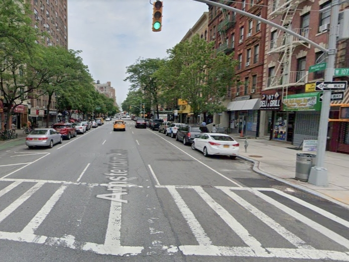 An image of West 107th Street and Amsterdam.
