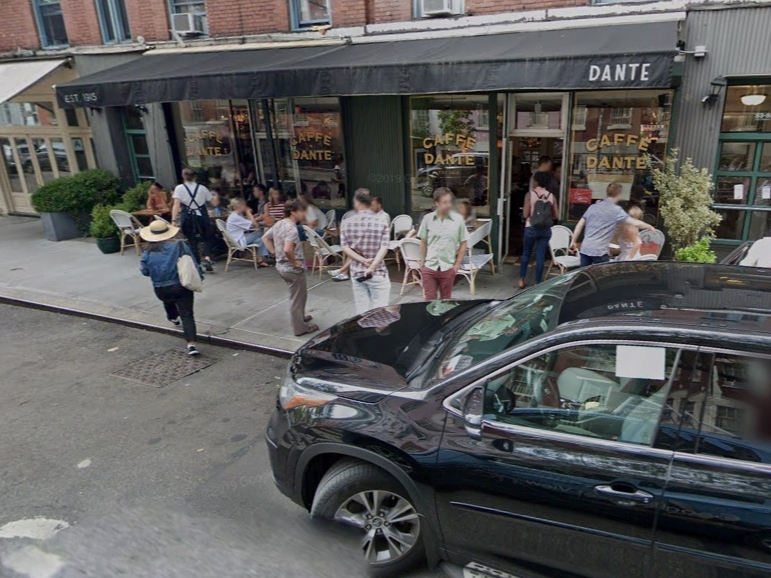 An image of the NYC Dante location in Greenwich Village.