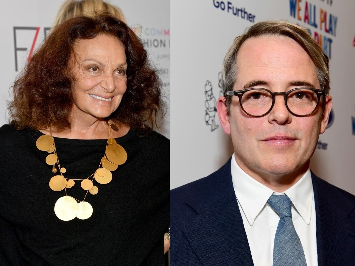 An image of Diane von Furstenburg and Matthew Broderick.