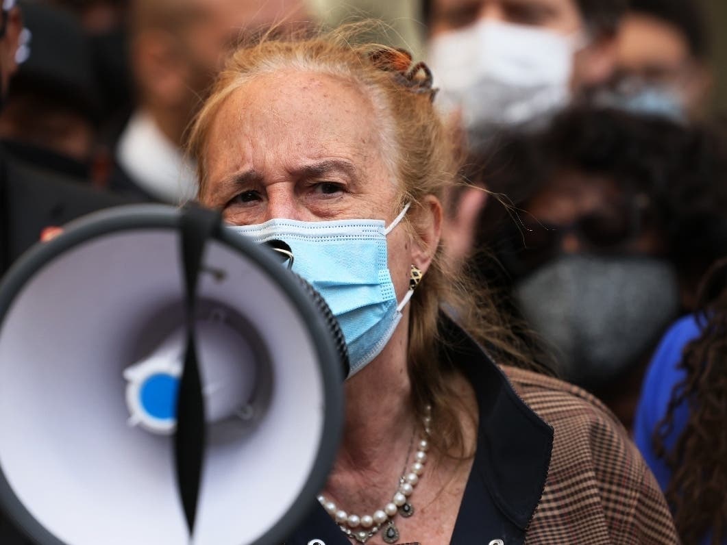 Manhattan Borough President Gale Brewer speaks after a recent peace walk to denounce the rise of gun violence in New York City.