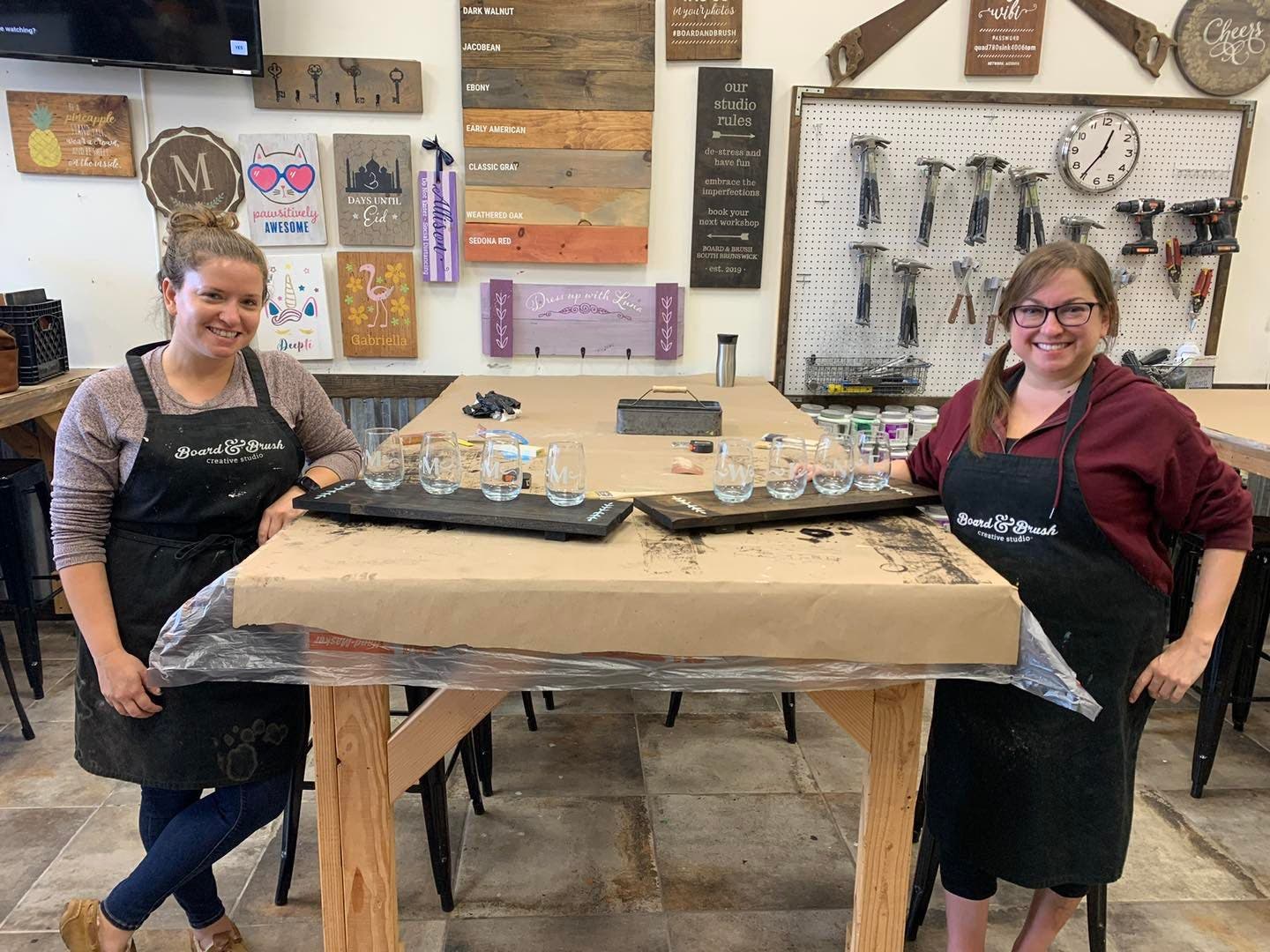 Mother's Day Special - DIY Glass Etching and Wood Workshop with complimentary flowers & refreshments