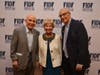 Holocaust survivor Benjamin Midler; FIDF supporters Leonard and Barbara Hirsch.
