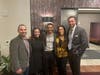 Guest speaker Gadi Ezra (center) with FIDF Young Leadership supporters Scott and Ellie Levy, Elisha and Elliott Barry. 