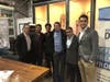 South Texas Chapter Chair and event moderator Eyal Shavitzsky; Jonathan Elkhoury; Majd Bader; Baruch Moore; Atif Abo Naji; South Texas Chapter Young Professional Chair Michael Golan.