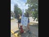 Girls from the community promoting the car wash