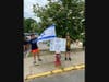 Jordan (right) and Zachary (left) promoting their car wash